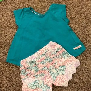 RuffleButts shorts and swing top 4t